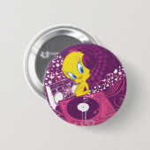 Badge Rond 5 Cm TWEETY™ "Entendre Le BRAS" (Devant & derrière)