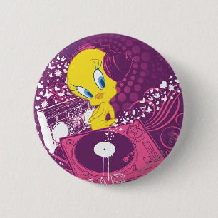 Badge Rond 5 Cm TWEETY™ "Entendre Le BRAS"