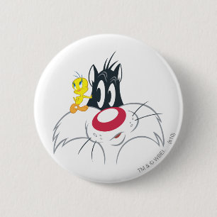 Badge Rond 5 Cm Tweety In Action Pose 12