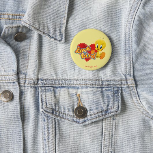 Badge Rond 5 Cm TWEETY™ - Inséparable (En situation)