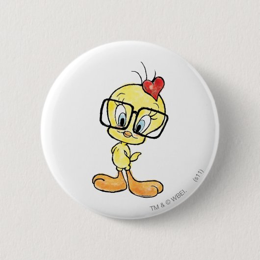 Badge Rond 5 Cm Tweety Nerd (Devant)