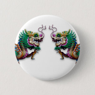 Badge Rond 5 Cm Twin Dragons