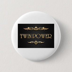 Badge Rond 5 Cm Twin Power !