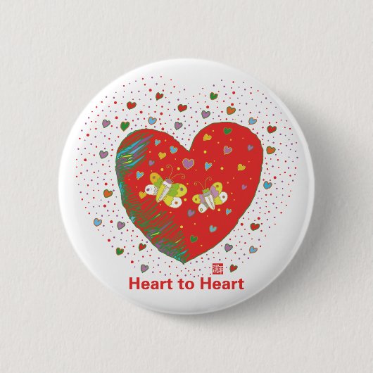 Badge Rond 5 Cm Two butterflies (Devant)