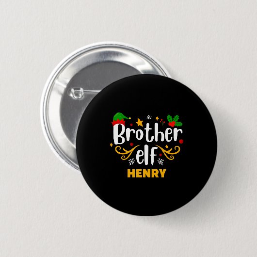 Badge Rond 5 Cm Tygraphy Brother Elf Fun Family Matching  (Devant & derrière)