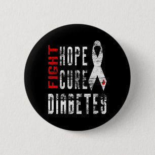 Badge Rond 5 Cm Type 1 Sensibilisation au diabète - Cure Diabète