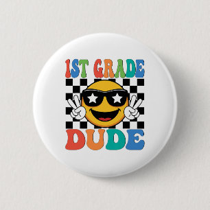 Badge Rond 5 Cm Type de 1re année Garçon de première année 1er pre