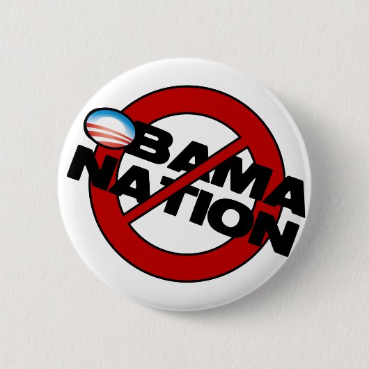 Badge Rond 5 Cm Type d'ObamaNation (Devant)