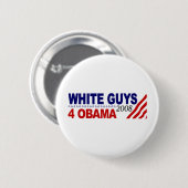 Badge Rond 5 Cm Types blancs 4 Obama (Devant & derrière)