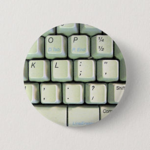 Badge Rond 5 Cm Typewriter Keyboard