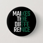 Badge Rond 5 Cm Typographie audacieuse "Faire la différence" Inspi (Devant)