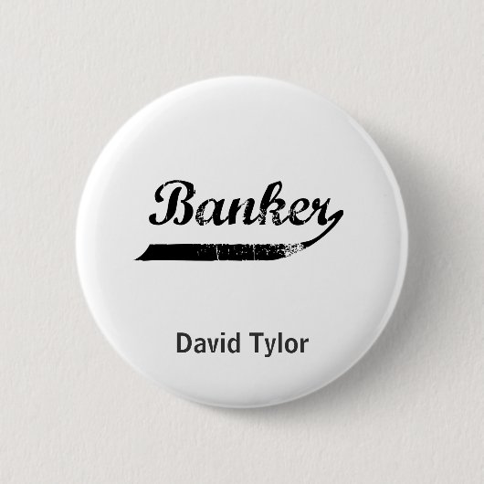 Badge Rond 5 Cm Typographie banquière (Devant)