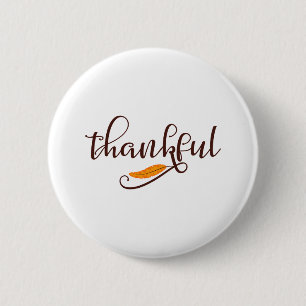 Badge Rond 5 Cm Typographie Bohème Plume Autochtone Reconnaissant