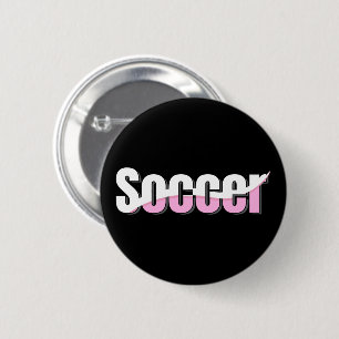 Badge Rond 5 Cm Typographie de football Art moderne Swish Abstrait