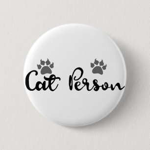 Badge Rond 5 Cm Typographie d'une personne de chat