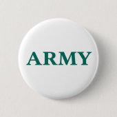 Badge Rond 5 Cm Typographie Gras Style Militaire Minimal Texte (Devant)