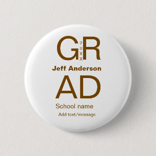 Badge Rond 5 Cm Typographie moderne graduation simple minimum c