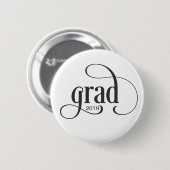 Badge Rond 5 Cm Typographie tendance avec votre année de classe (Devant & derrière)