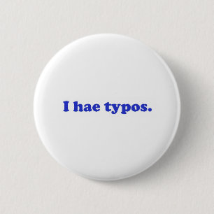 Badge Rond 5 Cm Typos des hae I - bleu
