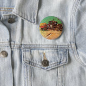 Badge Rond 5 Cm Tziganes avec caravanes par Vincent van Gogh (En situation)