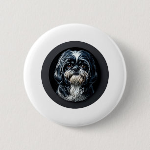 Badge Rond 5 Cm tzu shih noir