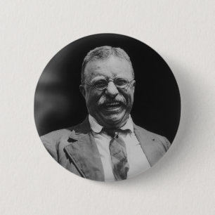 Badge Rond 5 Cm U.S. Rire du Président Theodore Teddy Roosevelt