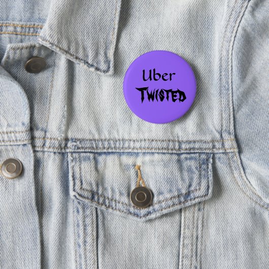 Badge Rond 5 Cm Uber, tordu (En situation)