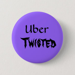Badge Rond 5 Cm Uber, tordu
