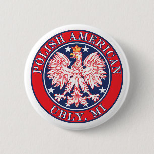 Badge Rond 5 Cm Ubly Michigan polonais