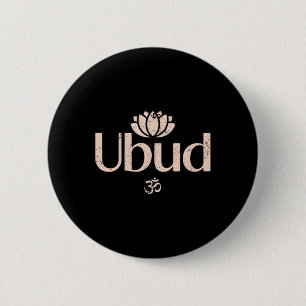 Badge Rond 5 Cm Ubud Li Om Lotus Spirituel Voyage Méditation Yoga