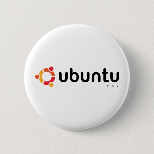 Badge Rond 5 Cm Ubuntu Linux Open Source (Devant)