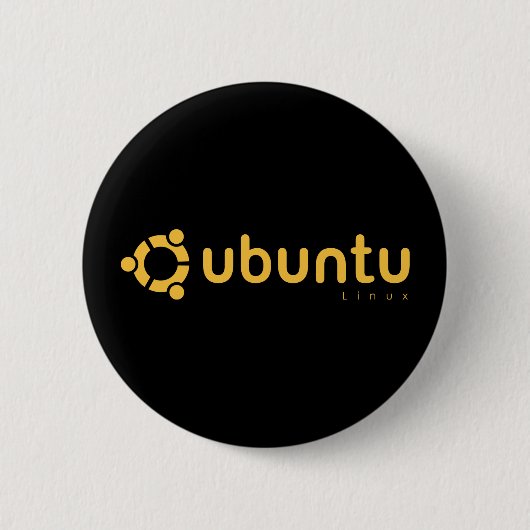 Badge Rond 5 Cm Ubuntu Linux Open Source (Devant)