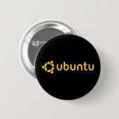 Badge Rond 5 Cm Ubuntu Linux Open Source (Devant & derrière)