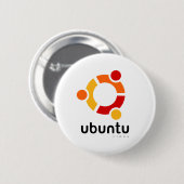 Badge Rond 5 Cm Ubuntu Linux Open Source (Devant & derrière)