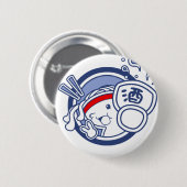 Badge Rond 5 Cm Udon "saké" Chan (Devant & derrière)