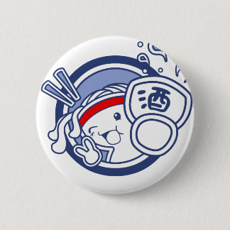 Badge Rond 5 Cm Udon "saké" Chan