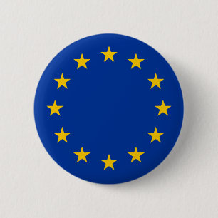 Badge Rond 5 Cm UE - Restent - le drapeau d'Union européenne