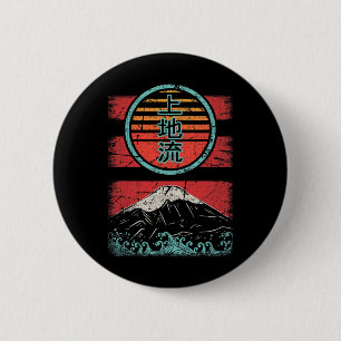 Badge Rond 5 Cm Uechi Ryu Karate Retro Vintage 80s Style