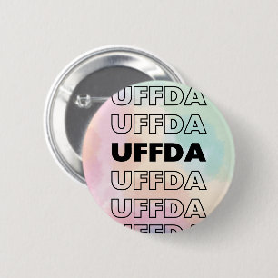 Badge Rond 5 Cm Uffda ! Scandinave/Norvégienne