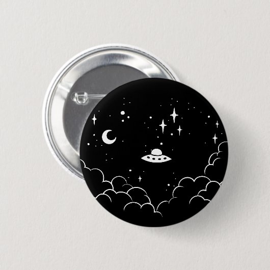 Badge Rond 5 Cm Ufo (Devant & derrière)