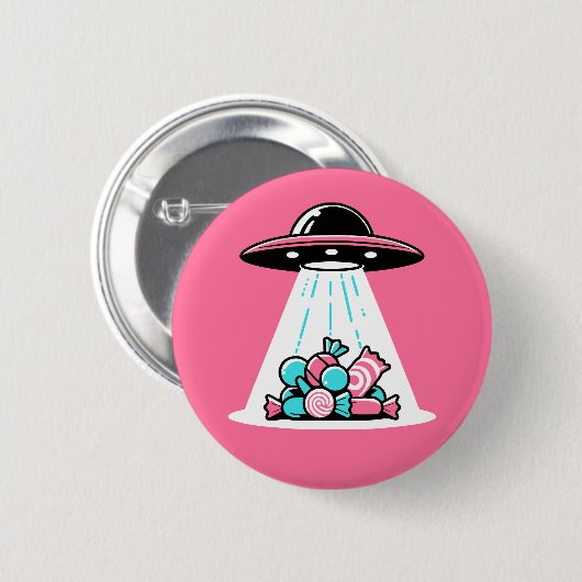 Badge Rond 5 Cm UFO Candy (Devant & derrière)