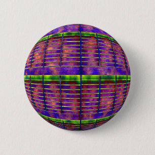 Badge Rond 5 Cm UFO psychédélique