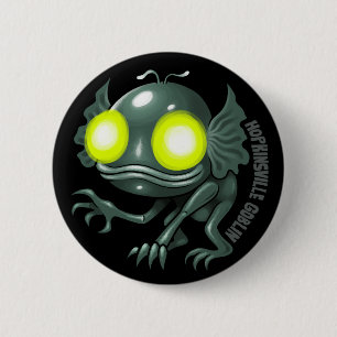 Badge Rond 5 Cm UFOLOGY : Lutin de Hopkinsville