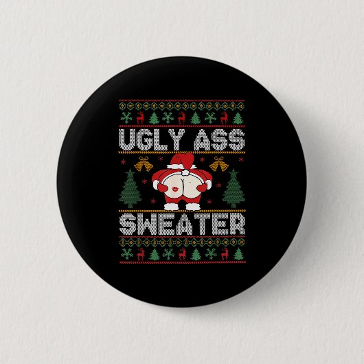 Badge Rond 5 Cm Ugly Sweater Christmas (Devant)