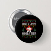 Badge Rond 5 Cm Ugly Sweater Christmas (Devant & derrière)