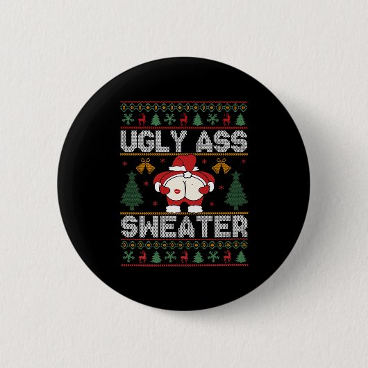 Badge Rond 5 Cm Ugly Sweater Christmas Long Sleeve (Devant)