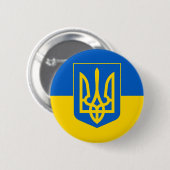 Badge Rond 5 Cm Ukraine (Devant & derrière)