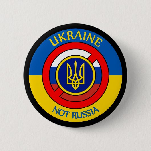 Badge Rond 5 Cm Ukraine - Pas Russie (Devant)