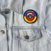 Badge Rond 5 Cm Ukraine - Pas Russie (En situation)