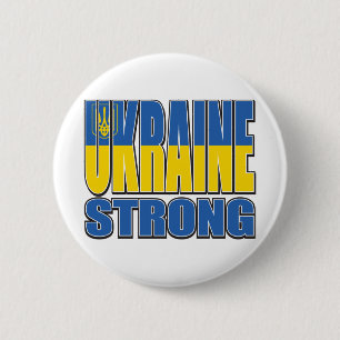 Badge Rond 5 Cm Ukraine-Strong